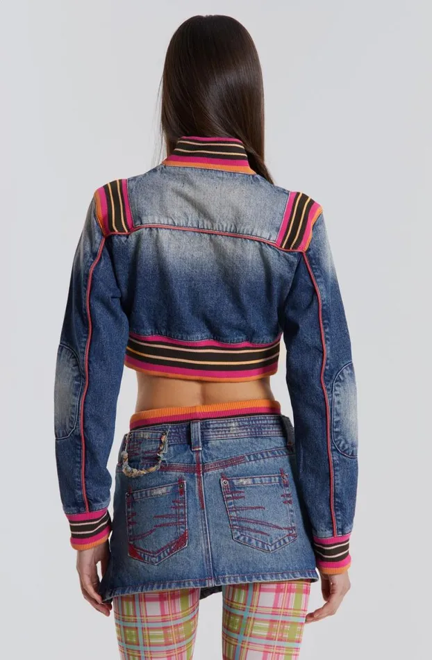 Outerwear Women Jaded London Sherbet Cropped Denim Jacket