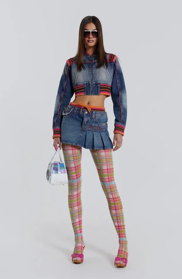 Outerwear Women Jaded London Sherbet Cropped Denim Jacket