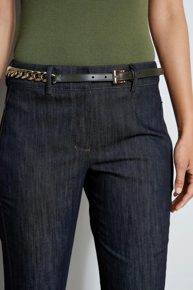 Outlet 8211 Women Belts Elie Tahari Gold Chain Belt 8211 Loden Loden