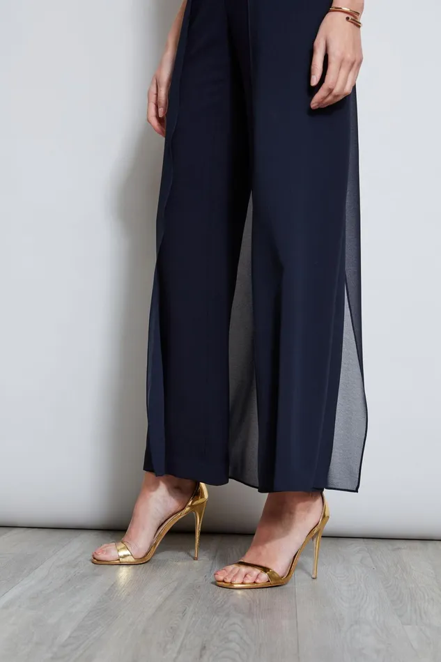Outlet 8211 Women Bottoms Elie Tahari Chiffon Panel Pant Stargazer
