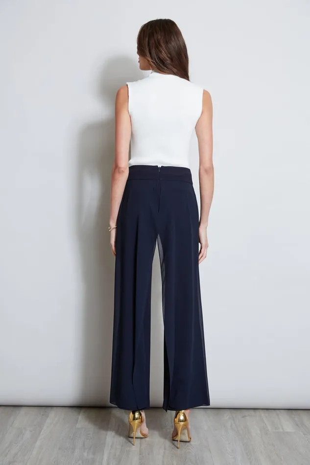 Outlet 8211 Women Bottoms Elie Tahari Chiffon Panel Pant Stargazer