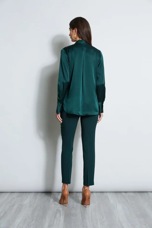 Outlet 8211 Women Bottoms Elie Tahari Crepe Slim Leg Pant Jadite