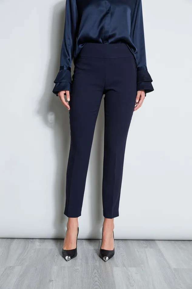 Outlet 8211 Women Bottoms Elie Tahari Crepe Slim Leg Pant Stargazer