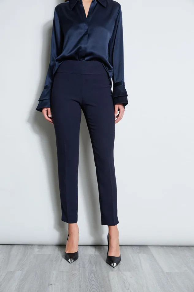 Outlet 8211 Women Bottoms Elie Tahari Crepe Slim Leg Pant Stargazer