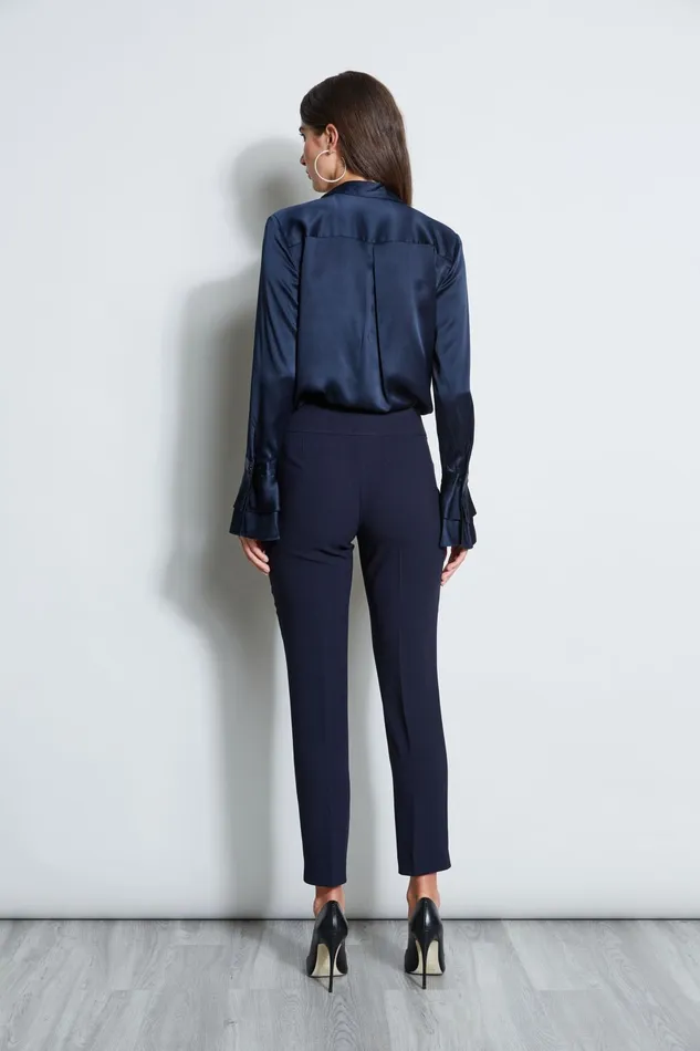 Outlet 8211 Women Bottoms Elie Tahari Crepe Slim Leg Pant Stargazer