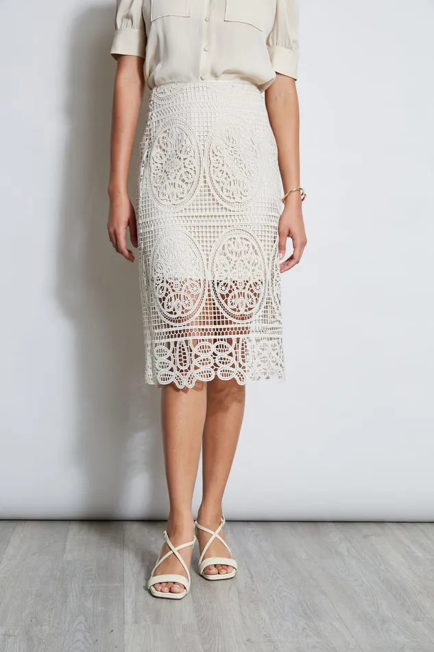 Outlet 8211 Women Bottoms Elie Tahari Lace Skirt Flour