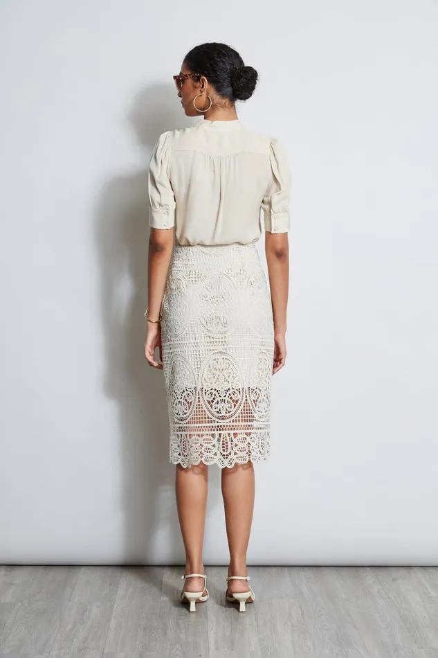 Outlet 8211 Women Bottoms Elie Tahari Lace Skirt Flour