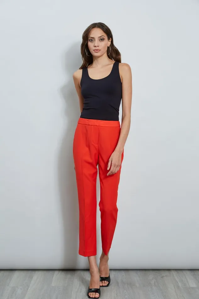 Outlet 8211 Women Bottoms Elie Tahari Slim Fit Ankle Pant Cayenne
