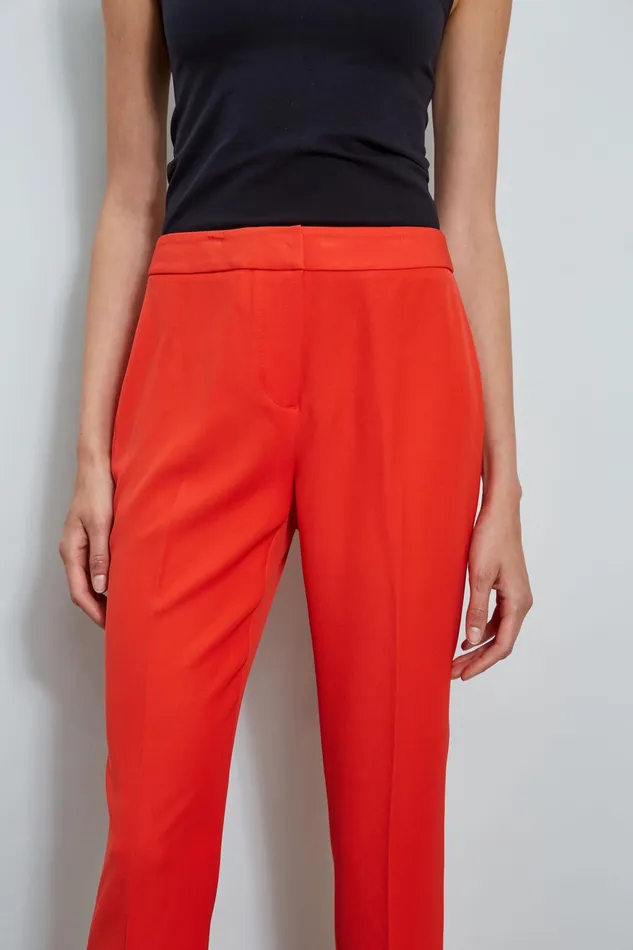 Outlet 8211 Women Bottoms Elie Tahari Slim Fit Ankle Pant Cayenne