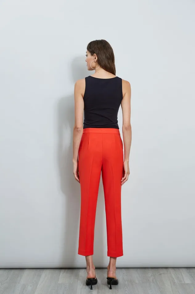 Outlet 8211 Women Bottoms Elie Tahari Slim Fit Ankle Pant Cayenne