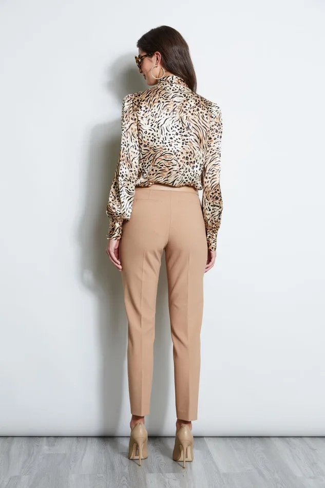 Outlet 8211 Women Bottoms Elie Tahari Slim Fit Pant Camel
