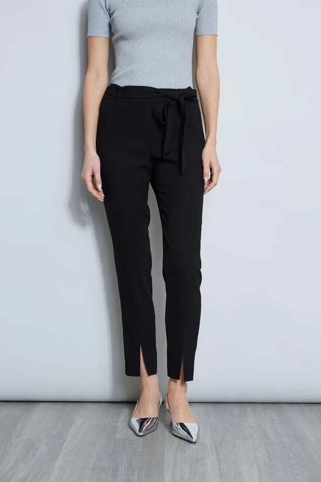 Outlet 8211 Women Bottoms Elie Tahari Slim Sash Pant Black