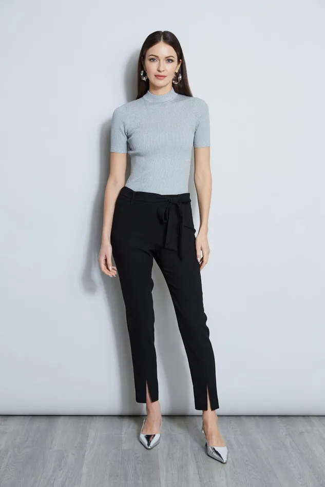 Outlet 8211 Women Bottoms Elie Tahari Slim Sash Pant Black