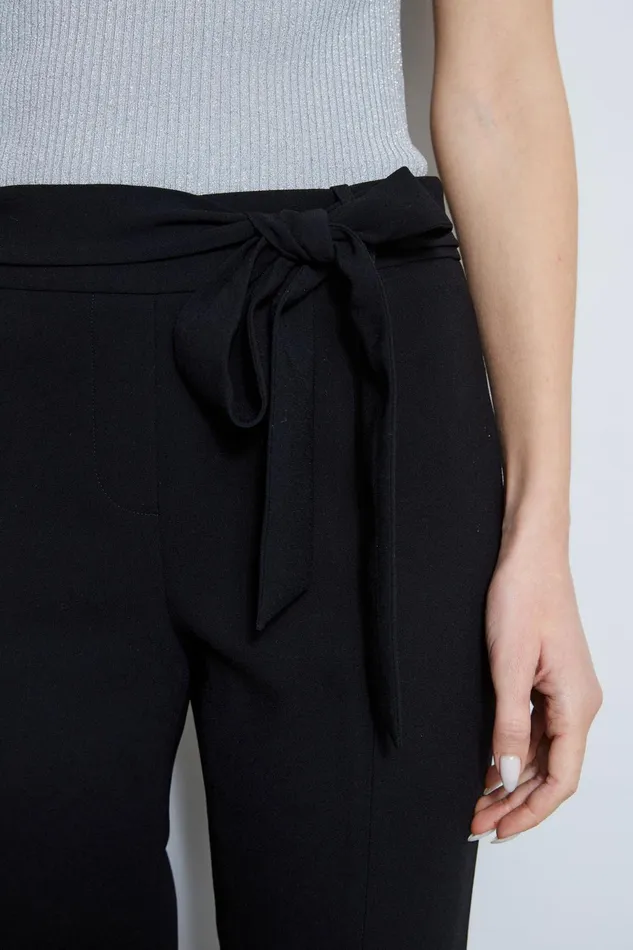 Outlet 8211 Women Bottoms Elie Tahari Slim Sash Pant Black