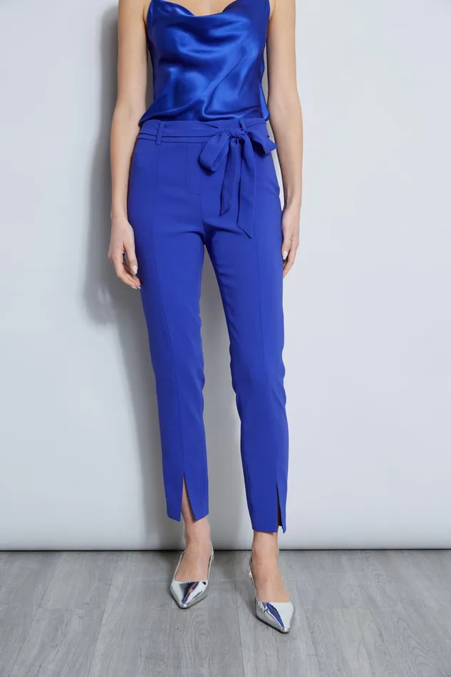 Outlet 8211 Women Bottoms Elie Tahari Slim Sash Pant Lapis