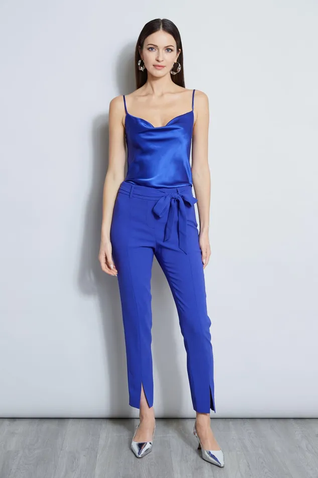 Outlet 8211 Women Bottoms Elie Tahari Slim Sash Pant Lapis