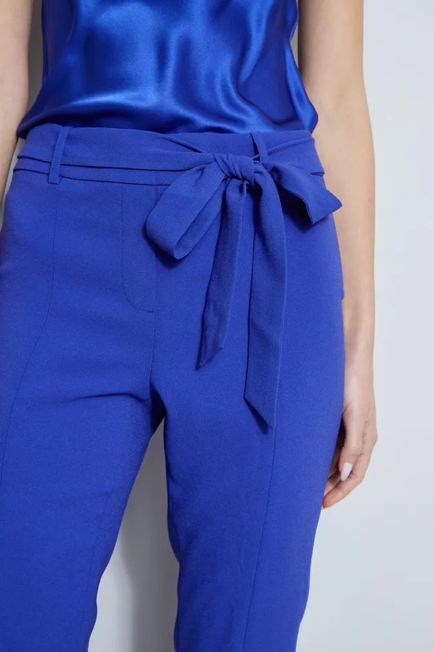 Outlet 8211 Women Bottoms Elie Tahari Slim Sash Pant Lapis