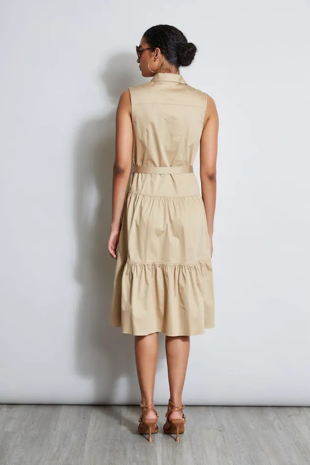 Outlet 8211 Women Dresses and Jumpsuits Elie Tahari Cotton Utility Dress Sandcastle