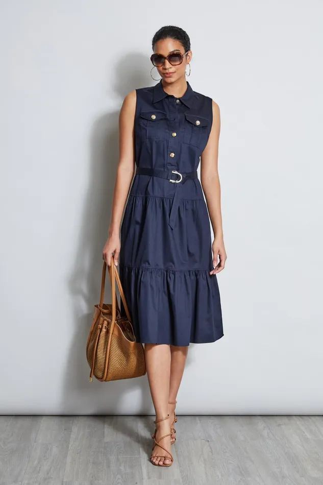 Outlet 8211 Women Dresses and Jumpsuits Elie Tahari Cotton Utility Dress Stargazer
