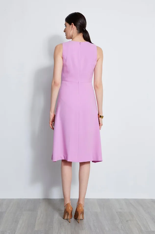 Outlet 8211 Women Dresses and Jumpsuits Elie Tahari Fit and Flare Dart Midi Dress Orchid