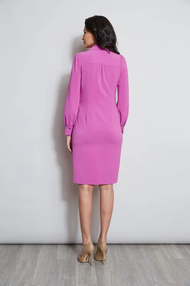 Outlet 8211 Women Dresses and Jumpsuits Elie Tahari Mock Wrap Tie Dress Peony