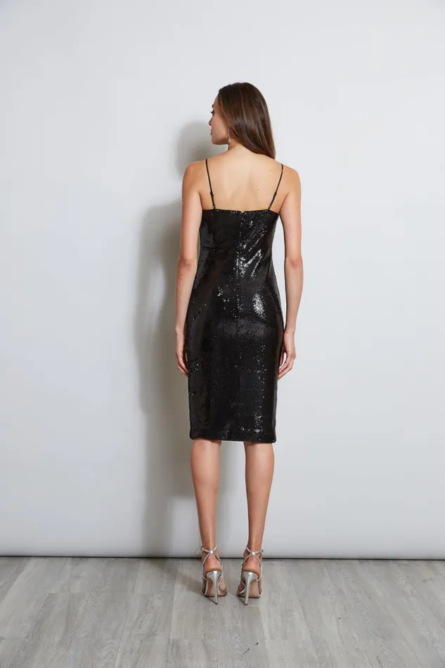 Outlet 8211 Women Dresses and Jumpsuits Elie Tahari Sequin Slip Dress Black