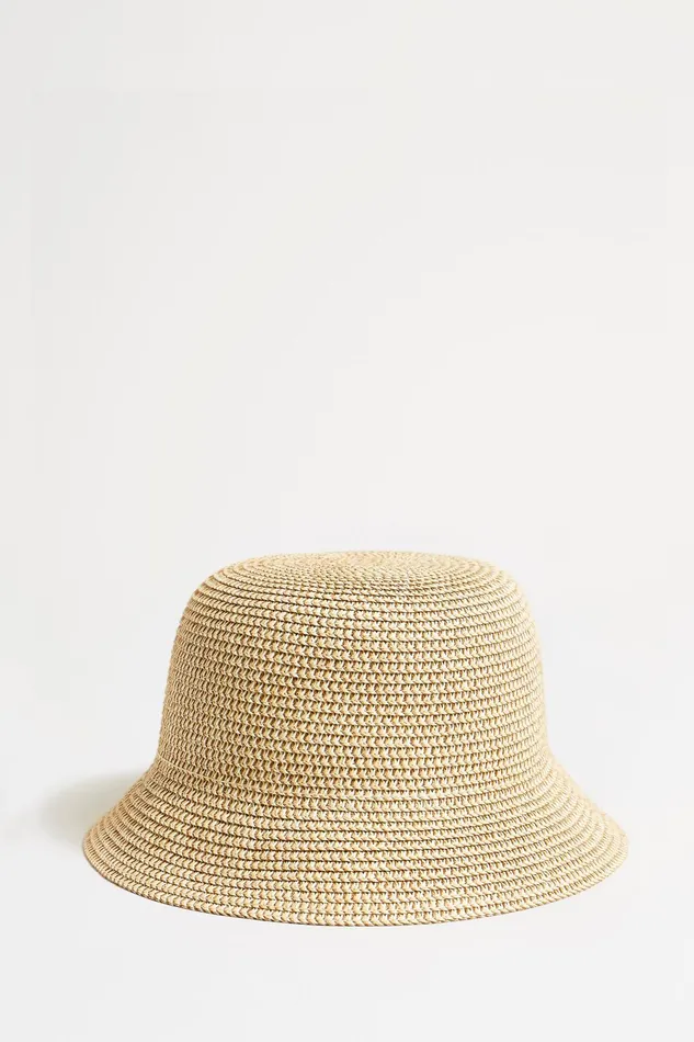 Outlet 8211 Women Hats Elie Tahari Raffia Bucket Hat Beige