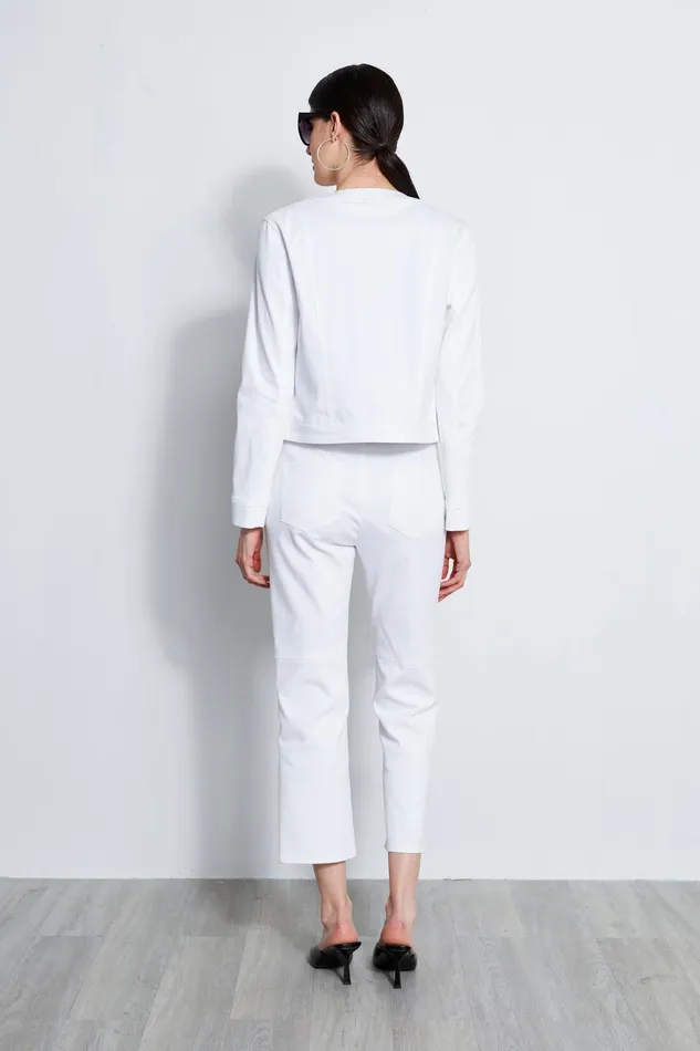 Outlet 8211 Women Jackets and Blazers Elie Tahari Crest Button Denim Jacket White