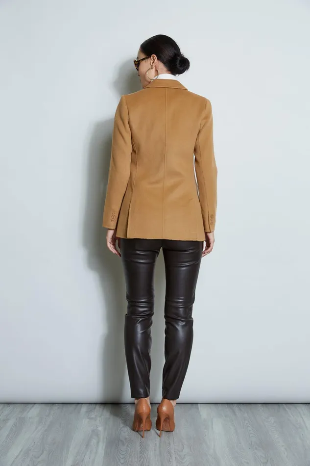 Outlet 8211 Women Jackets and Blazers Elie Tahari Double Breasted Wool Blend Blazer Fossil