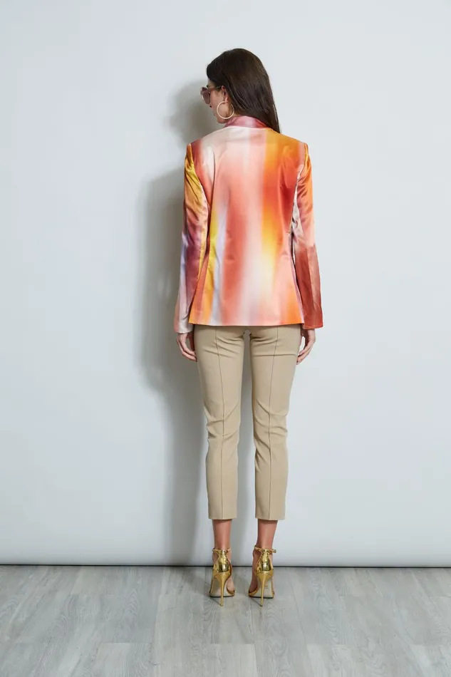 Outlet 8211 Women Jackets and Blazers Elie Tahari Ombre Silk Satin Blazer Ginger Multi