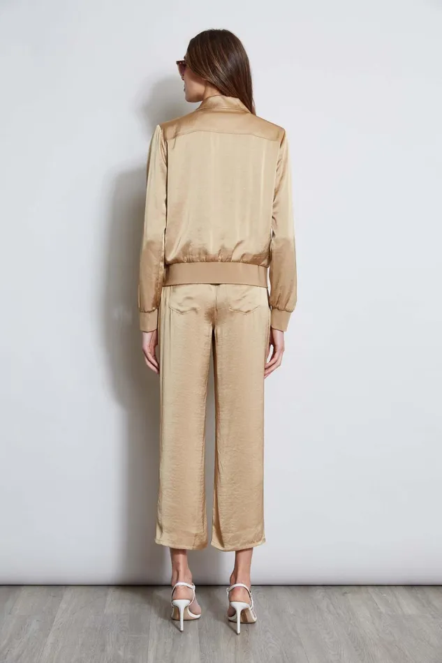 Outlet 8211 Women Jackets and Blazers Elie Tahari Satin Utility Pocket Jacket Sandcastle