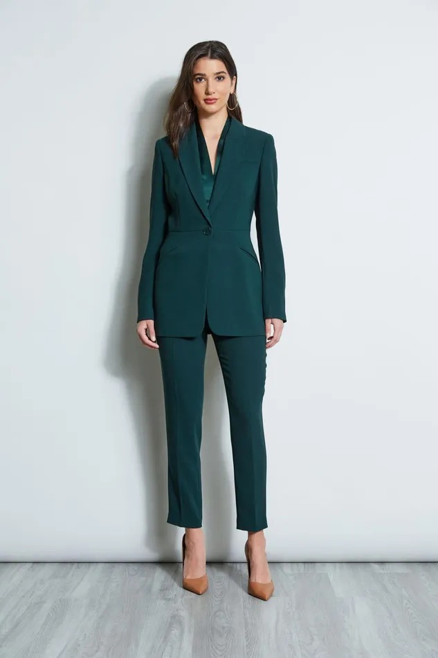 Outlet 8211 Women Jackets and Blazers Elie Tahari Single Button Blazer Jadite