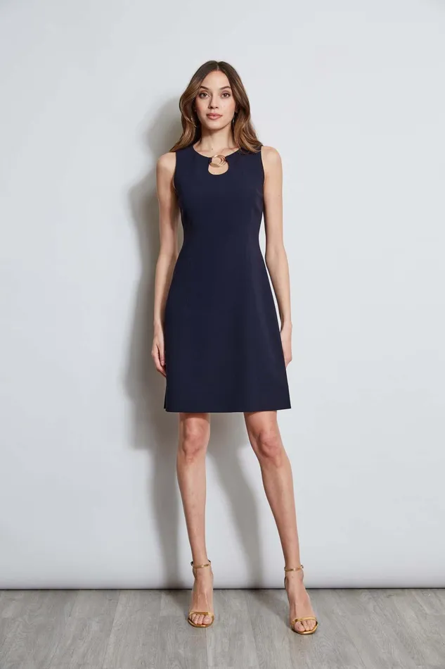 Outlet 8211 Women Suiting Elie Tahari Sleeveless Keyhole Ring Dress Stargazer