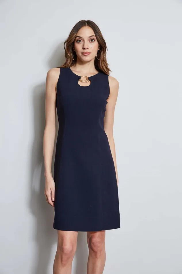 Outlet 8211 Women Suiting Elie Tahari Sleeveless Keyhole Ring Dress Stargazer