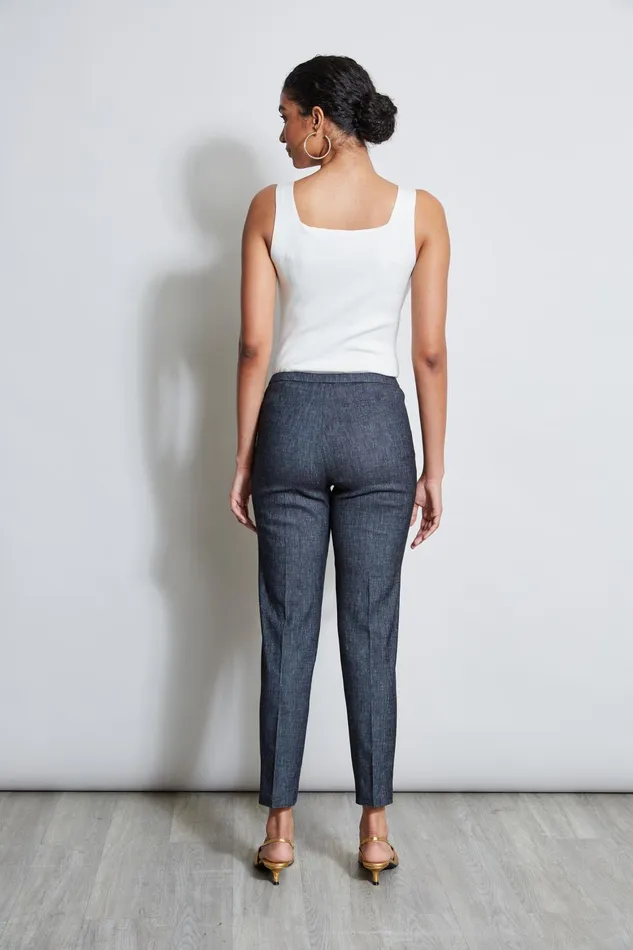 Outlet 8211 Women Suiting Elie Tahari Slim Linen Pant Denim