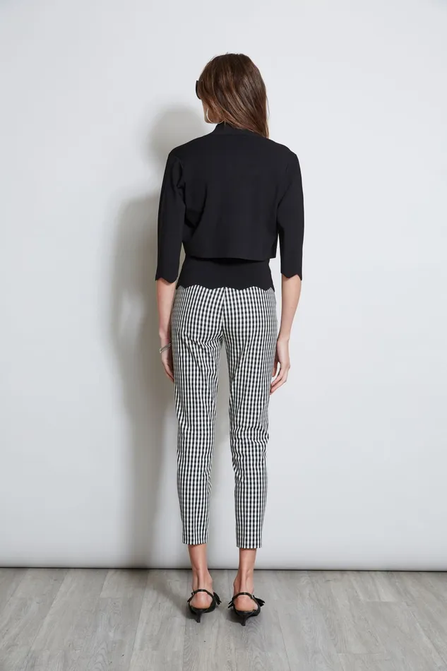 Outlet 8211 Women Tops Elie Tahari Scallop Cardigan Black