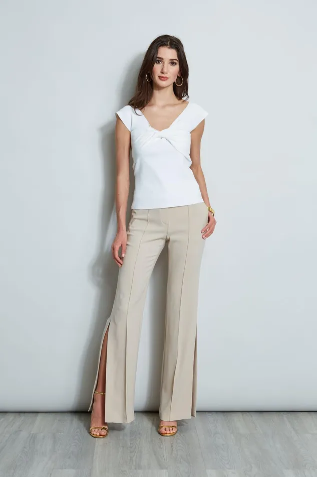Outlet 8211 Women Tops Elie Tahari Twist Front Sweater Sky White