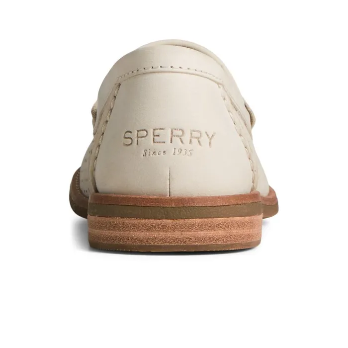 Oxfords and Loafers Women Sperry Seaport Perforated Penny Loafer Bone