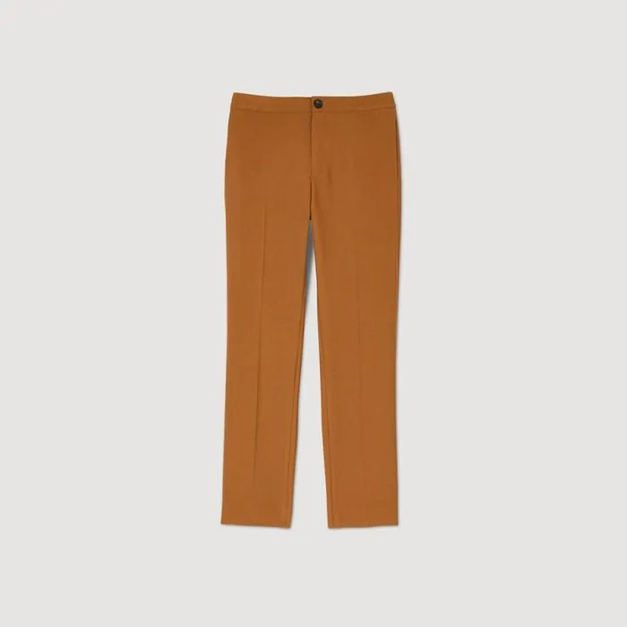 Pants and Shorts Men SANDRO Jersey Pants Caramel