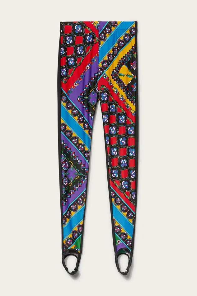 Pants And Shorts Women PUCCI FestaPrint Stirrup Leggings