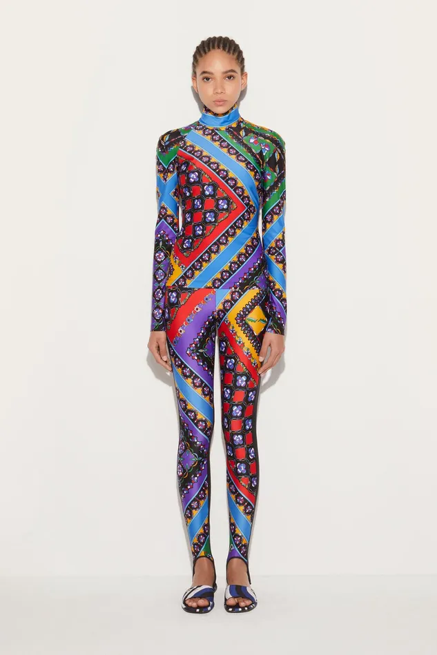 Pants And Shorts Women PUCCI FestaPrint Stirrup Leggings