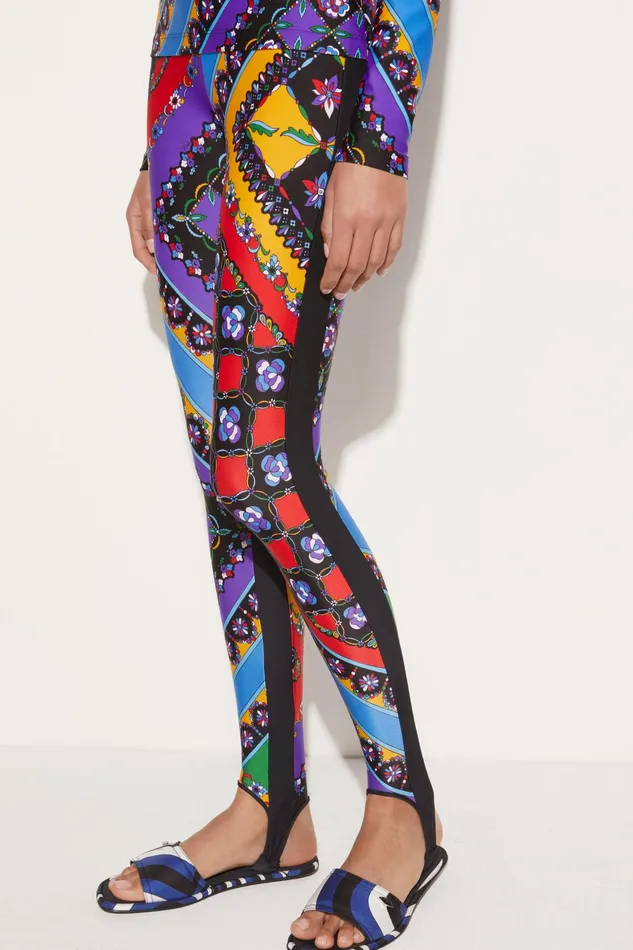 Pants And Shorts Women PUCCI FestaPrint Stirrup Leggings
