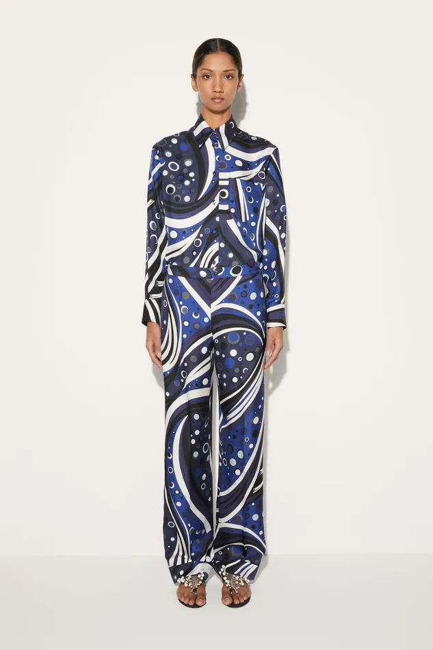 Pants And Shorts Women PUCCI FontanePrint SilkTwill Trousers