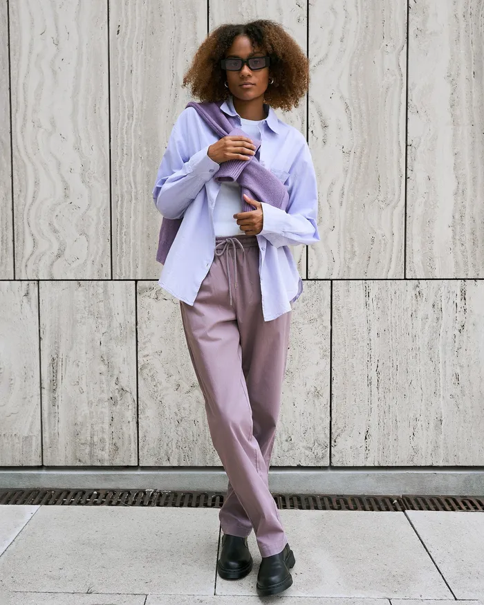Pants Organic Twill Pants 8211 Oyster Grey 8211 Colorfulstandard Women