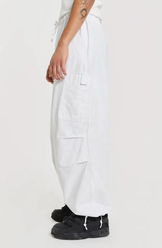 Parachute Pants Men Jaded London White Parachute Cargo Pants