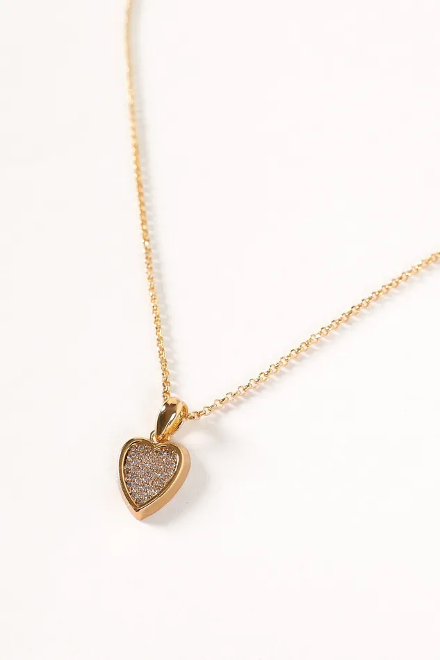 petalandpup Necklaces Women Sophie Heart Necklace 8211 Gold Gold