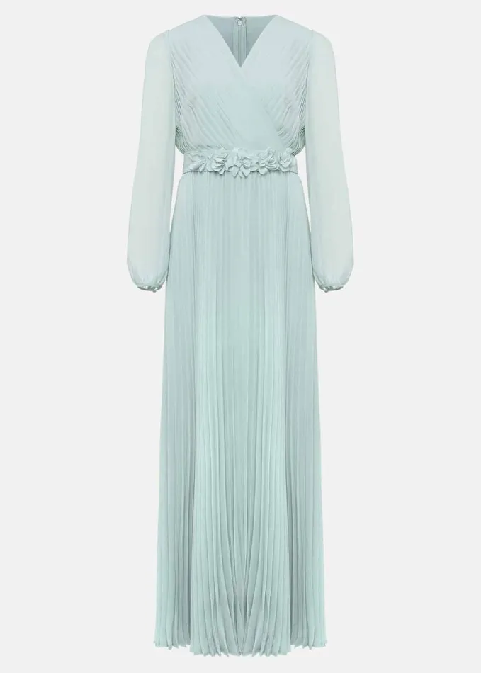 Phase Eight Alecia Pleated Maxi Dress Peppermint Women Dresses
