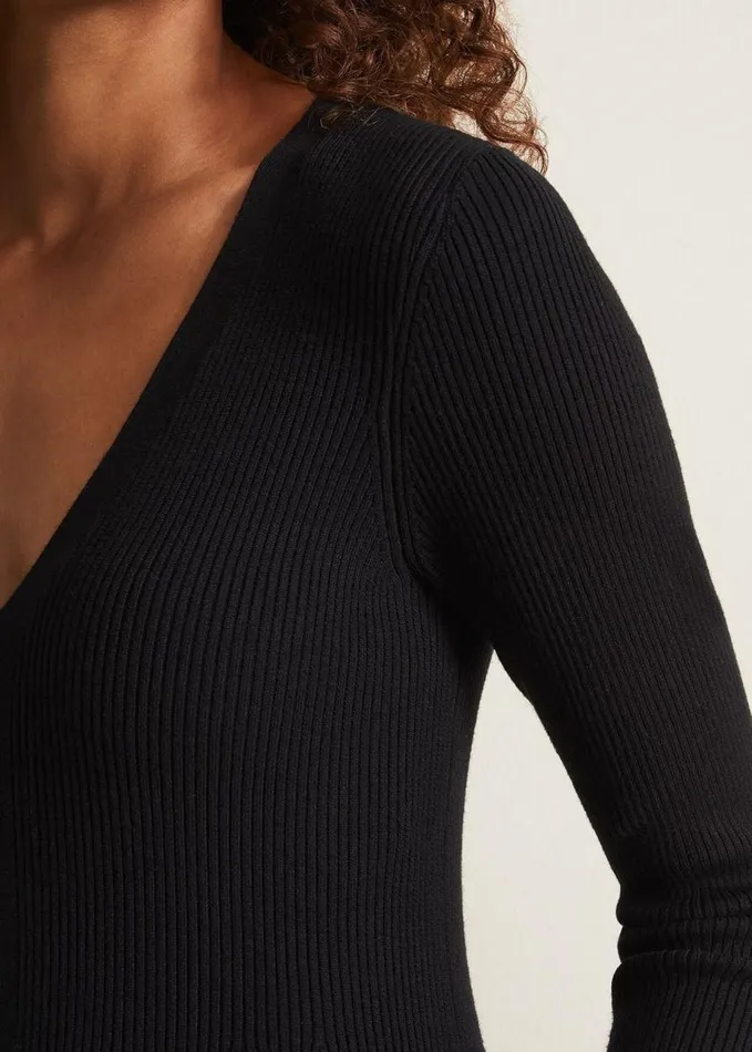 Phase Eight Amberlyn Black Fit And Flare Midi Dress Black Women Knitwear