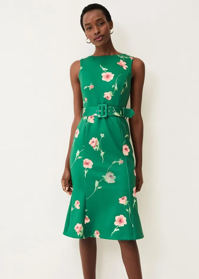 Phase Eight Anais Scuba Dress Jade Women Dresses