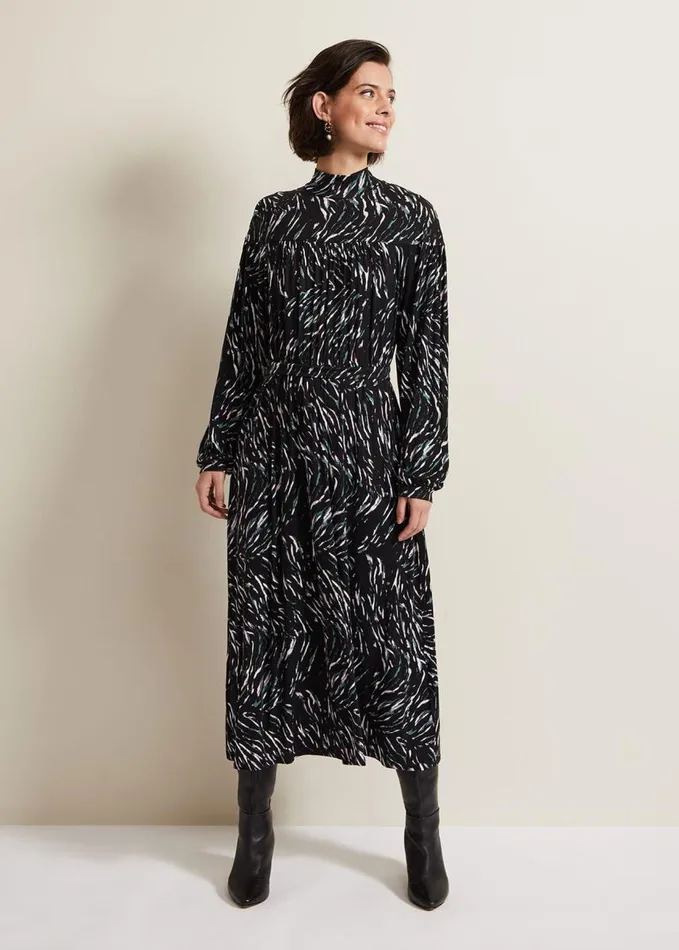 Phase Eight Anamaria Midi Dress Charcoal Multi Women Dresses